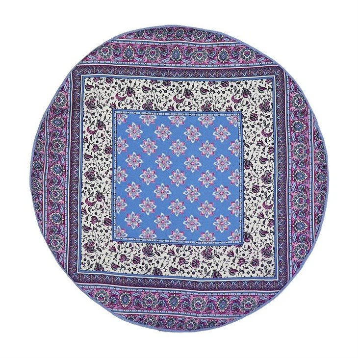 6 Purple Floral Pocket Square(001)