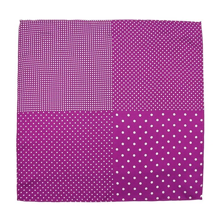 White Polka Dot Pocket Square